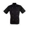Black Chefs Short Sleeve Jackets